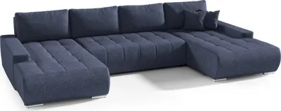 Produktbild von Intenso Ecksofa mit Schlaffunktion Velutti U, Dunkelblau