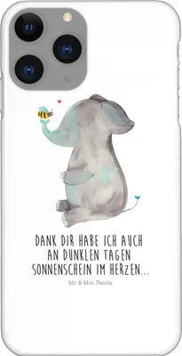 Produktbild von Mr. & Mrs. Panda Iphone 11 Pro Handyhülle Elefant Biene - Weiß - Geschenk, Handy Case, Liebe, Lustige Sprüche, Hochzeitsgeschenk, Heiratsantrag, Liebesspruch