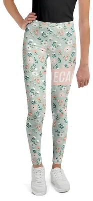 Produktbild von DECALVIBES Mädchen Leggings für Kinder & Jugendliche Urban Side Happy Flowers Meadow - 146