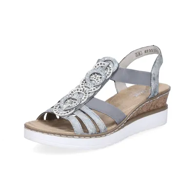 Produktbild von Rieker Damen Klassische Sandalen V38H8-12 Farbe: Blau Größe: 40