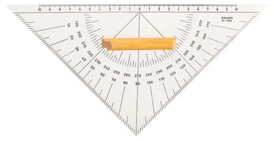 Produktbild von Aristo Kursdreieck 22,5 cm mit Griff,Winkelskalen 360/1
