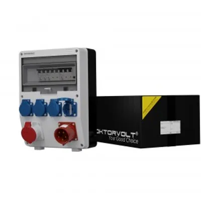 Obrázok produktu pre Rozdeľovač výkonu TD-S/FI 1x16A 4x230V s 32A pripojovacou zástrčkou Doktorvolt 2534
