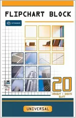 Produktbild von Interdruk Flipchart-Block 20 Blatt blanko 64 x 100 cm 70g/m²