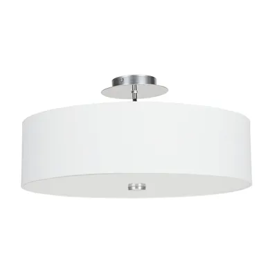 Zdjęcie produktu dla Lampa sufitowa VIVIANE biała chromowana 3xE27x60W tkanina wym:24x50x50cm IP20 Nowodvorski Lighting