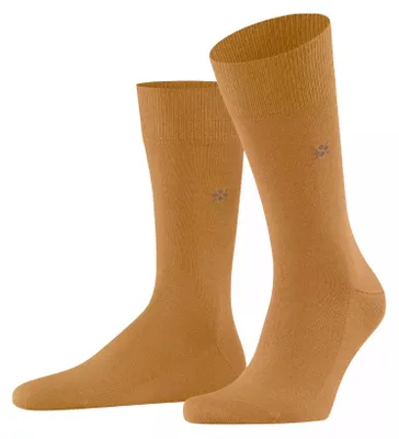 Produktbild von Burlington Herren Socken Leeds M So Baumwolle Wolle einfarbig 1 Paar, Gelb Amber