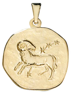 Produktbild von Sternzeichen Widder - Anhänger aus 333 Gold Gelbgold Halsschmuck Uni