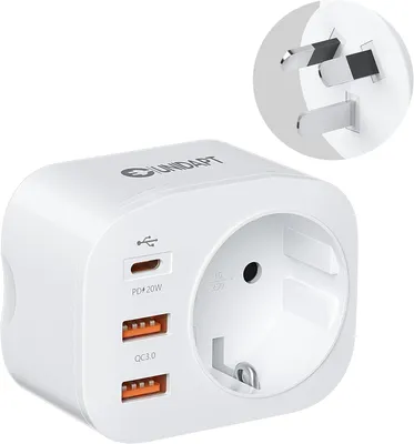 Produktbild von Australischer Reiseadapter, 20 W - mit PD (Power Delivery) und QC 3.0 - Typ I