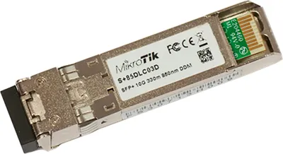Produktbild von Mikrotik S+85DLC03D, Faseroptik, 10000 Mbit/s, SFP+, LC, 300 m, 850 nm