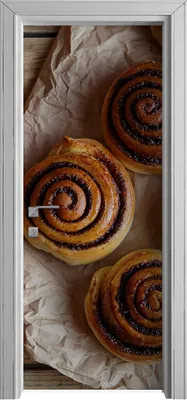 Produktbild von Tür Selbstklebende 80x210 cm Türfolie Türtapete Klebefolie - gebackene Zimtbrötchen
