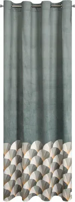 Productafbeelding van Eurofirany 387295, Transparant, Grijs, Patroon, Polyester, Oogjes, 200 g/m²