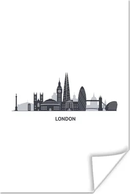 Produktbild von MuchoWow® Poster London - England - Skyline 80x120 cm - Papierdruck