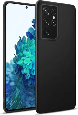 Produktbild von Conie TPU Schutzhülle für Samsung Galaxy S21 Ultra Tasche Case Cover Bumper Silikon Hülle in Schwarz matt