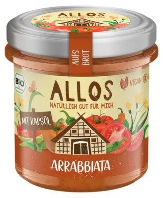 PASTA KREMOWA ARRABBIATA BEZGLUTENOWA BIO 140 g - ALLOS