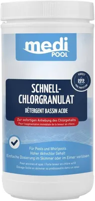 Produktbild von mediPOOL Schnell-ChlorGranulat 1 kg für Pools und Whirlpools