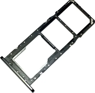 Produktbild von Dual Simkartenhalter und micro-SD Cad Fach für Samsung Galaxy A02s (SM-A025F/DS), Original Ersatzteil, Schwarz