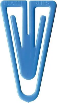 Produktbild von Büroklammern Plastiklips 35mm VE=100 Stück hellblau