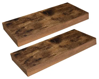 Produktbild von Wandregal Schweberegal 2er-Set 40 x 20 x 3,8 cm unsichtbare Halterungen Vintagebraun