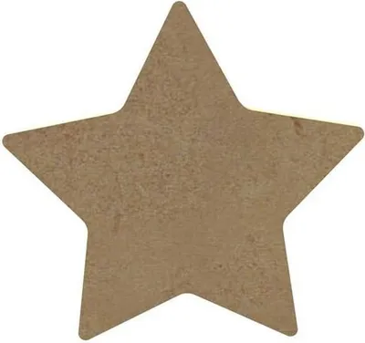 Zdjęcie produktu dla Gwiazda wykonana z drewna MDF do dekoracji - 10 x 10 cm