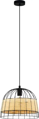 Produktbild von ANWICK Hängeleuchte Hängelampe Pendellampe Pendelleuchte - H110 x Ø37 cm - schwarz - 1X40W exkl. - IP20