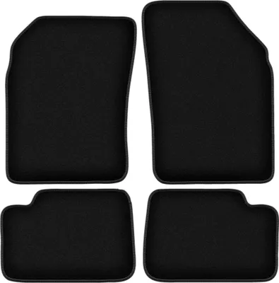 Immagine prodotto di Tappetini in velluto per Nissan Micra K11 (1992-2003, hatchback) neri, set 4 pz, con fissaggi