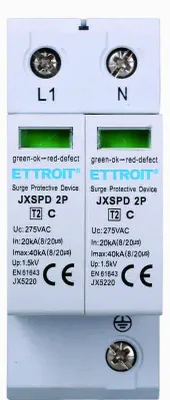 Immagine prodotto di ETTROIT JX5220 Scaricatore Di Sovratensione 2P 20KA-40KA T2 2P 275V 20KA