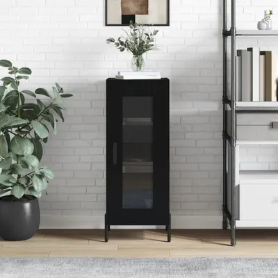 Image de vidaXL Sideboard Noir 34,5x34x90 cm Bois composite