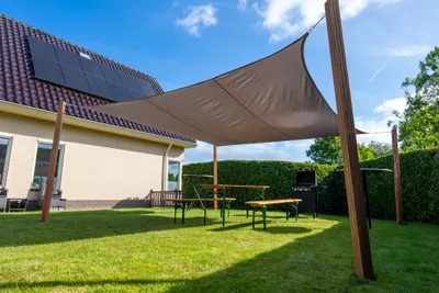 Image de Voile d'ombrage étanche Carré 5x5 m - 160 g/m² - Gris - Par pièce