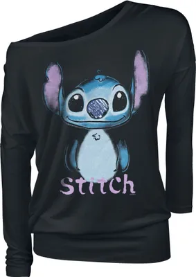 Produktbild von Lilo & Stitch Langarmshirt Damen Graffiti schwarz L