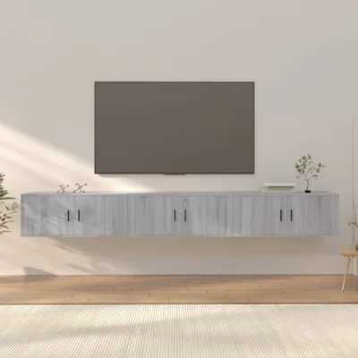 Produktbild von vidaXL TV-Wandschränke 3 Stk. Grau Sonoma 100x34,5x40 cm