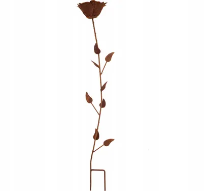 Immagine prodotto di Rosa In Piedi Fiore Metallo Corten Decorazione Giardino