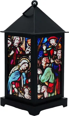 Produktbild von abc HOME | Laterne mit Krippenszene | Weihnachten | LED | batteriebetrieben