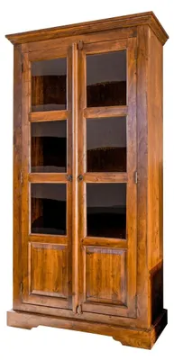 Produktbild von MASSIVMOEBEL24.DE Vitrine Akazie 98x46x191 honig lackiert OXFORD #0440