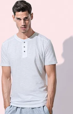Produktbild von Stedman ST9430 | Herren Shawn Henley T-shirt / Single-Jersey - Farbe: Slate Grey (Solid) - Größe: M