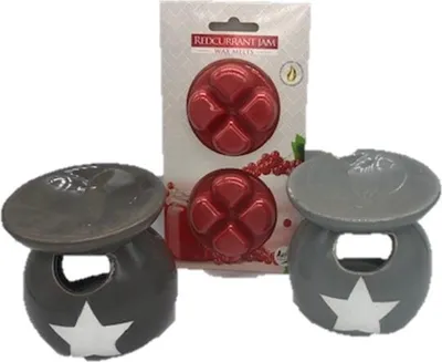 Produktbild von Duftöllampe Duftölstövchen Duftlampe Duftstövchen Aromalampe Diffuser Raumduft 2 Stück mit Duftwachs