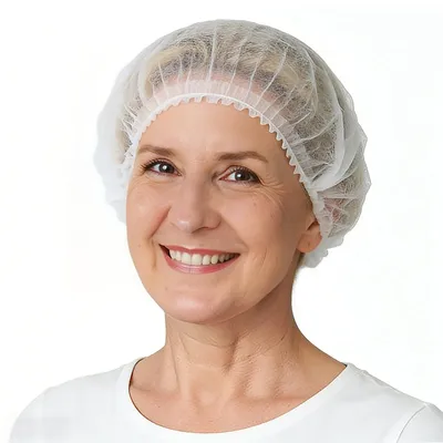 Produktbild von Einweg Haarnetz Haarhaube Haarschutz - Weiß - 52 cm - 100 Stück