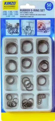 Produktbild von 50x GUMMIRING mit Sortimentkasten 9-27mm Ring O-Ring Dichtung Dichtungring 81