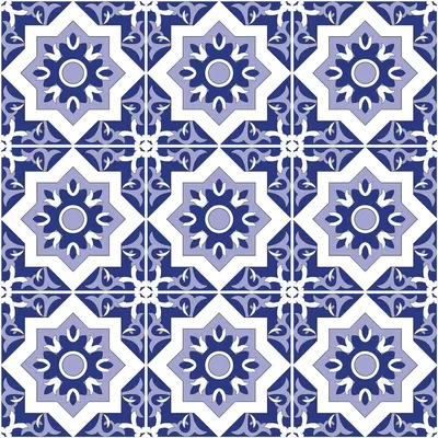 Image de Autocollants décoratifs pour carrelage de cuisine et de salle de bains – 9 autocollants Lupita Azulejo – 9 autocollants de 20 x 20 cm
