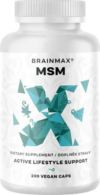 Obrázek produktu pro BrainMax MSM, 800 mg, 200 rostlinných kapslí
