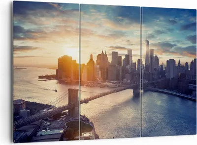 Produktbild von Bild auf Leinwand - Leinwandbild - New York Stadt - 165x110cm - Wand Bild - Wanddeko - Wandbilder - Leinwanddruck - Bilder - Kunstdruck - Wanddekoration - Leinwand bilder - Wandkunst - CE165x110-3733