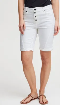 Produktbild von Pulz Jeans PZROSITA HW Shorts Damen Kurze Jeanshose Colored Denim mit Stretch 5-Poket-Style mit Knopfleiste Slim Fit