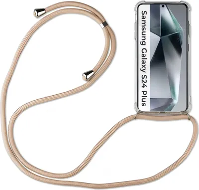 Produktbild von Handykette für Samsung S21 S22 S23 S24 FE Plus Ultra Handyhülle mit Band Hülle Galaxy S24+ Beige / Braun