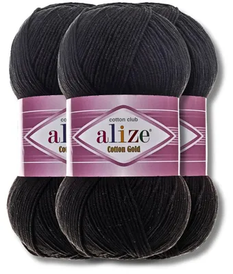 Produktbild von Alize 3x 100g Baumwolle Gold Wolle, Uni, Häkeln, Stricken (60)