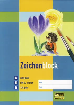 Produktbild von 10 Zeichenblöcke / 20 Blatt je Malblock / DIN A4 / 120g/m²