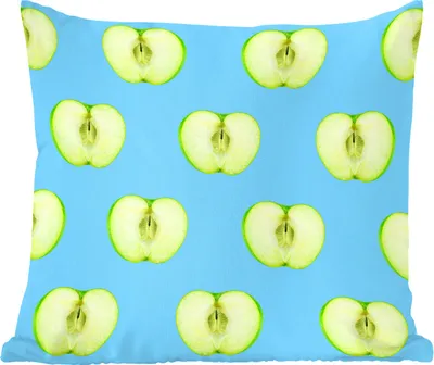 Produktbild von MuchoWow® Zierkissen Sofakissen Wohnzimmer Dekokissen 40x40 cm Apfel - Pastell - Muster - Foto Kissen - Schlafzimmer Dekoration