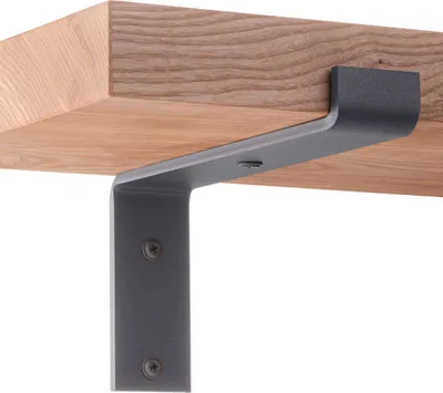 Produktbild von HOLZBRINK Metall Regalträger für Wandregal, Wandhalterung 300 mm, Grau, 2 Stück, HLR-Z-300-7016