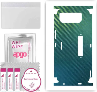 Produktbild von apgo Rückseite + Seiten Schutzfolie, Skin, kompatibel mit Asus ROG Phone 6, Hinten Displayschutzfolie aus Vinylfolie, kratzfest, einfache Montage - Kohlenstoff-Chamäleon CAKA1