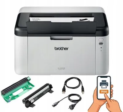 Zdjęcie produktu dla Monochromatyczna drukarka laserowa A4 HL-1223WE z Wi-Fi, prędkość druku 20 stron/minutę, toner wystarczający do wydrukowania 150 stron