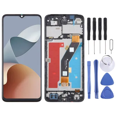 Produktbild von Wigento Display Full LCD mit Rahmen Schwarz Touch für Blade A54