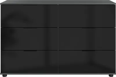Produktbild von Schlafzimmer Schubladenkommode BRIXEN-43 in graphit mit schwarz, B/H/T ca. 130/83/41 cm