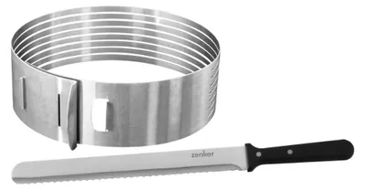 Image de Zenker Aide à la découpe des fonds de tarte pour jusqu'à 8 fonds de tarte avec couteau de pâtissier